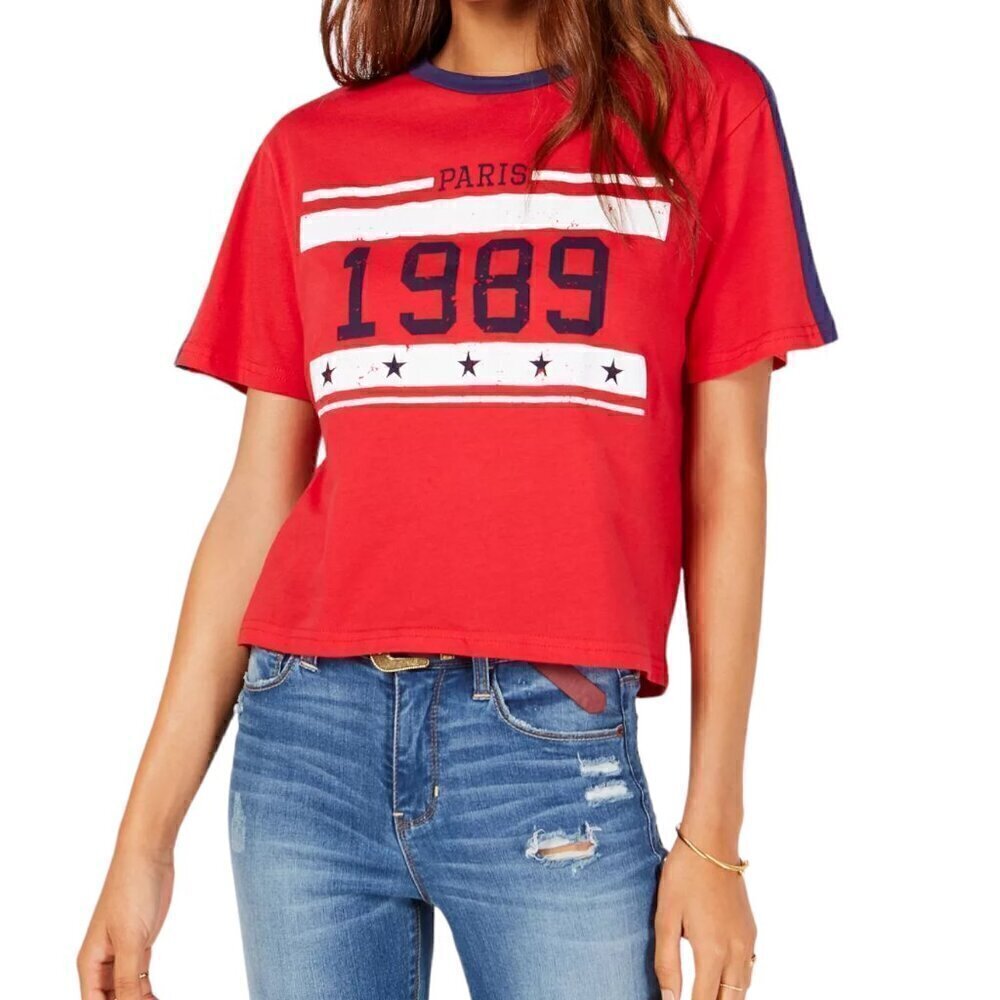 NWT 1989 Paris Front Graphic Crop Top | Large